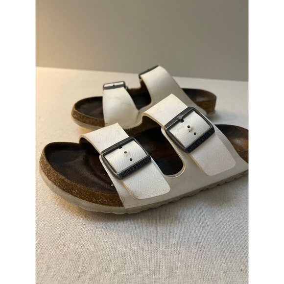 Birkenstock Arizona White Leather Sandals Womens Size 37 - Picture 7 of 10